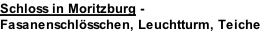 Schloss in Moritzburg - Fasanenschlösschen, Leuchtturm, Teiche
